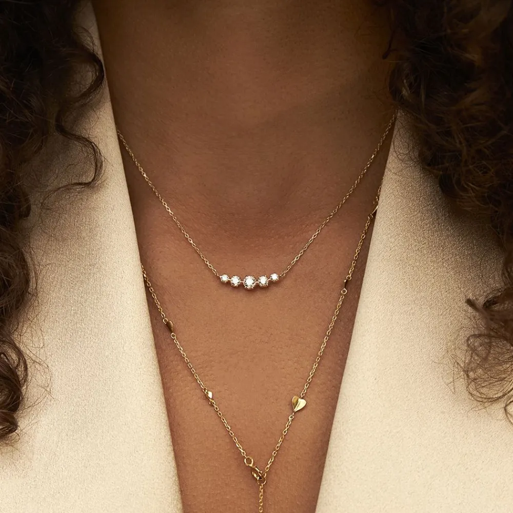 Dinny Hall Elyhara 14K Gold Diamond Scoop Necklace