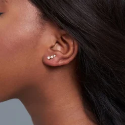 Dinny Hall Elyhara 14K Gold Diamond Trio Studs