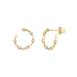 Dinny Hall Forget Me Not 9K Diamond Twist Earrings