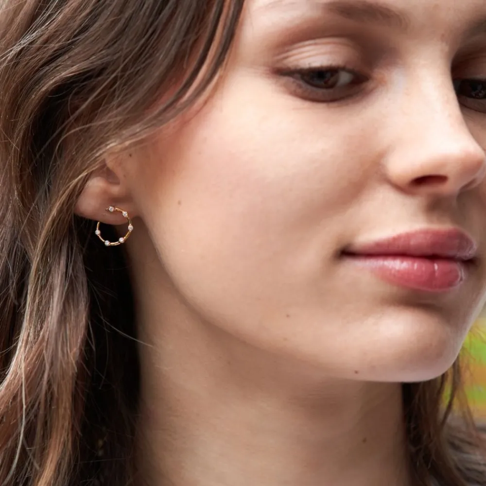 Dinny Hall Forget Me Not 9K Diamond Twist Earrings