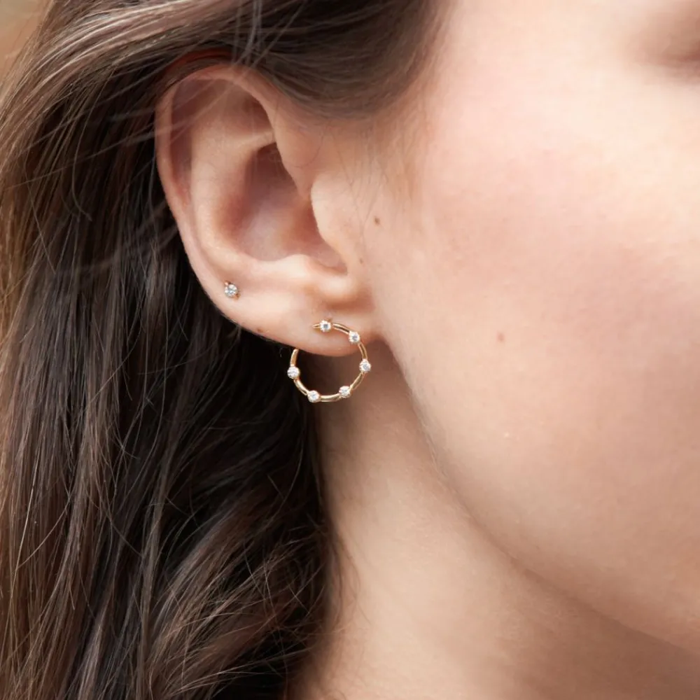 Dinny Hall Forget Me Not 9K Diamond Twist Earrings
