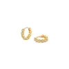 Dinny Hall Forget Me Not Recycled Gold Diamond Hoops