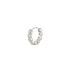 Dinny Hall Forget Me Not Recycled Gold Single Diamond Hoop