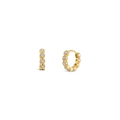 Dinny Hall Forget Me Not Recycled Gold Diamond Hoops