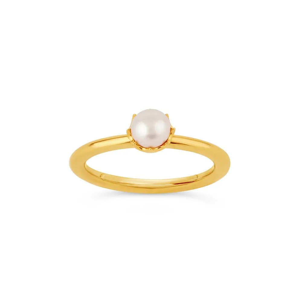 Dinny Hall Gem Drop Freshwater Pearl Stacking Ring