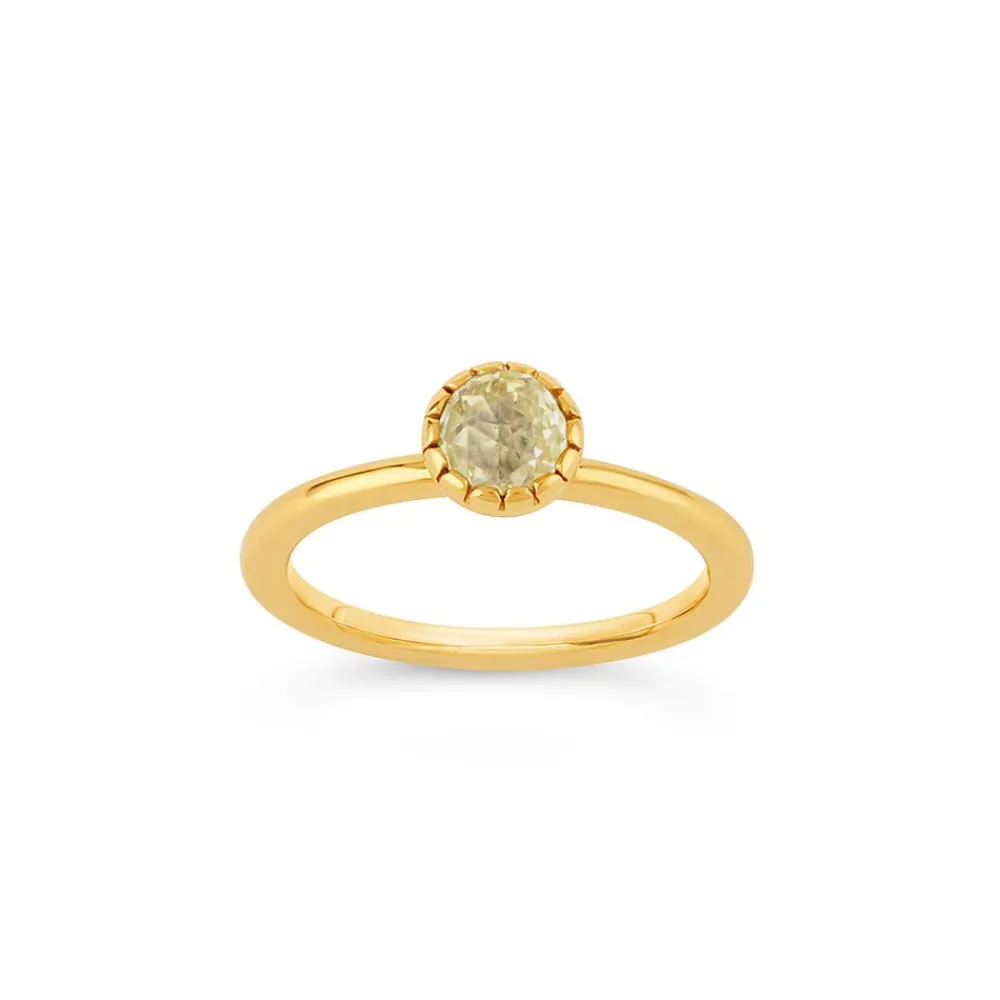 Dinny Hall Gem Drop Rose Cut Stacking Ring