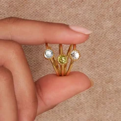 Dinny Hall Gem Drop Rose Cut Stacking Ring