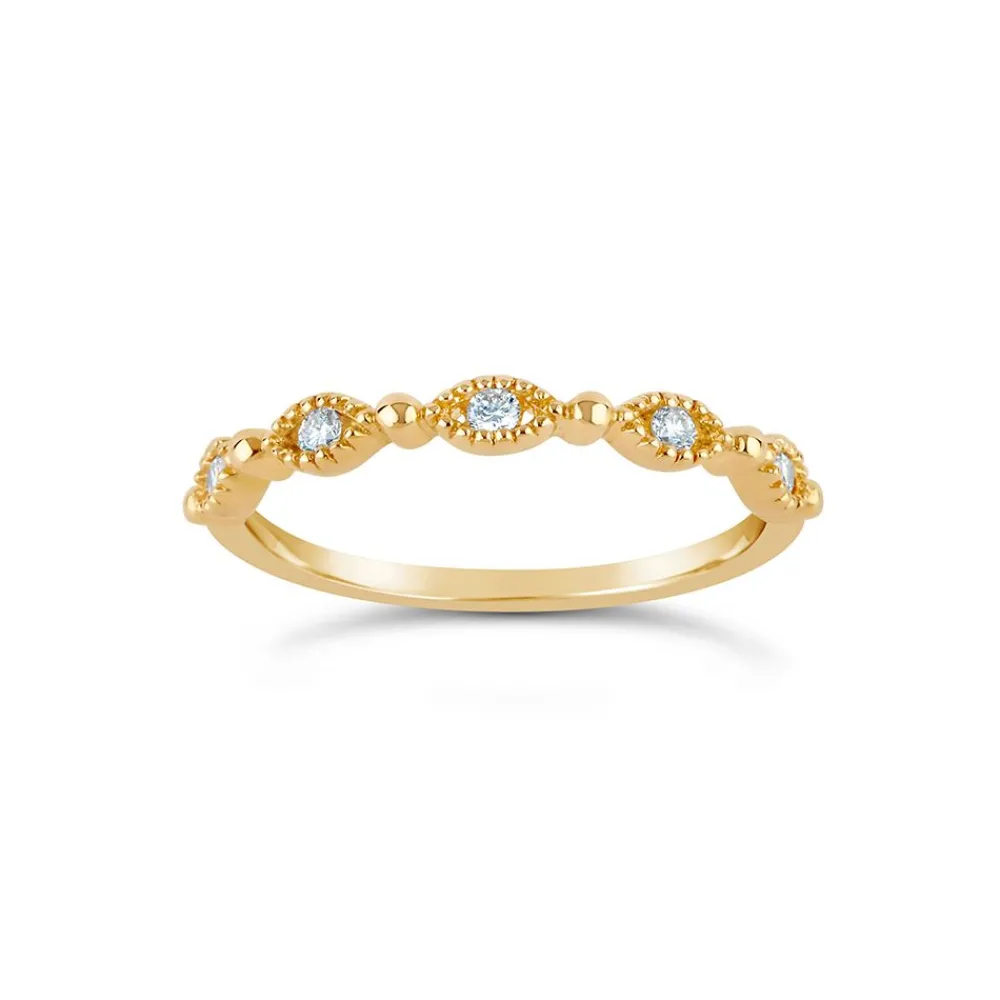 Dinny Hall Jasmine 14K Fine Diamond Set Half Eternity Ring