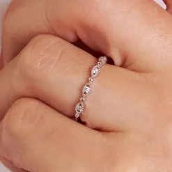 Dinny Hall Jasmine 14K Fine Diamond Set Half Eternity Ring