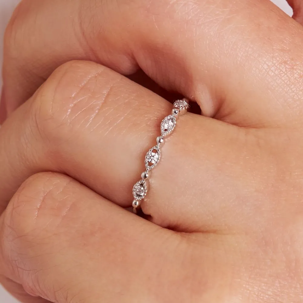 Dinny Hall Jasmine 14K Fine Diamond Set Half Eternity Ring