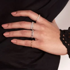 Dinny Hall Jasmine 14K Fine Diamond Set Half Eternity Ring