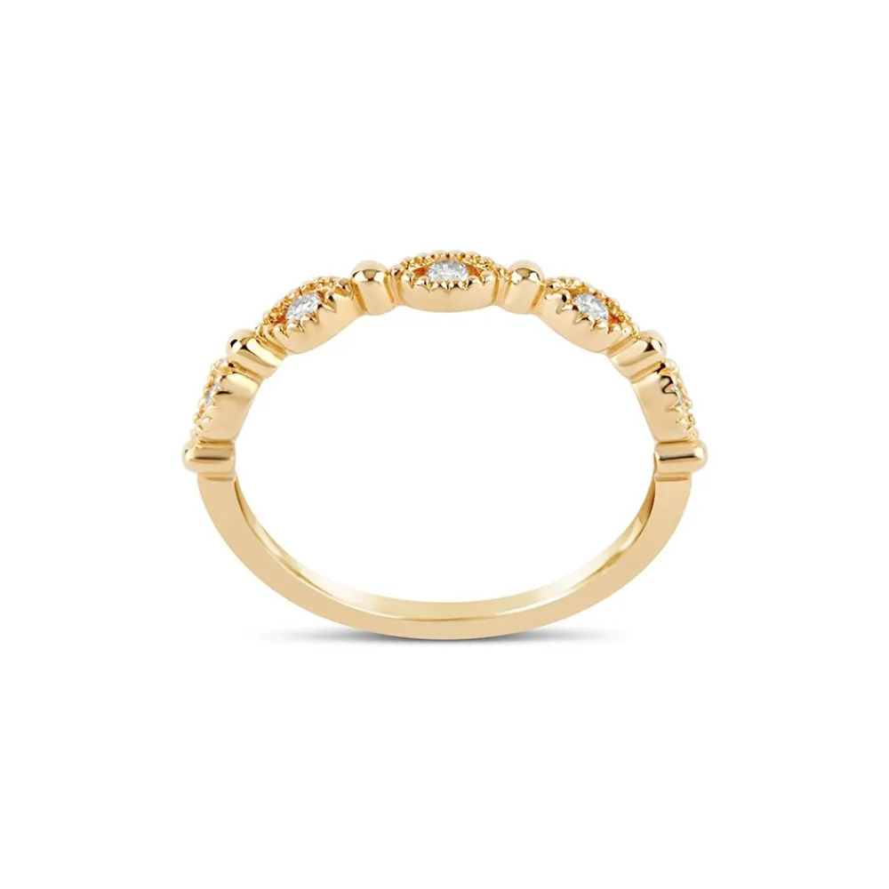 Dinny Hall Jasmine 14K Fine Diamond Set Half Eternity Ring