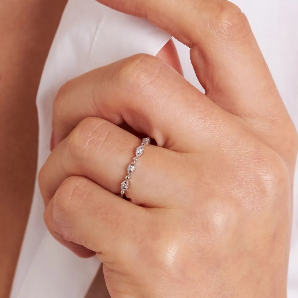 Dinny Hall Jasmine 14K Fine Diamond Set Half Eternity Ring