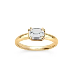 Dinny Hall Jessie 18K Fine Emerald Cut Diamond Solitaire Ring