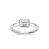 Dinny Hall Jessie 18K Fine Emerald Cut Diamond Solitaire Ring