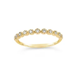 Dinny Hall 14K Diamond Forget Me Not Half Eternity Ring