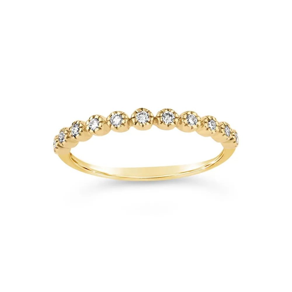 Dinny Hall 14K Diamond Forget Me Not Half Eternity Ring
