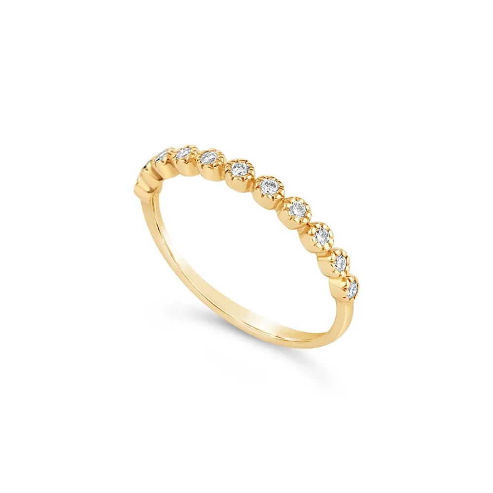 Dinny Hall 14K Diamond Forget Me Not Half Eternity Ring