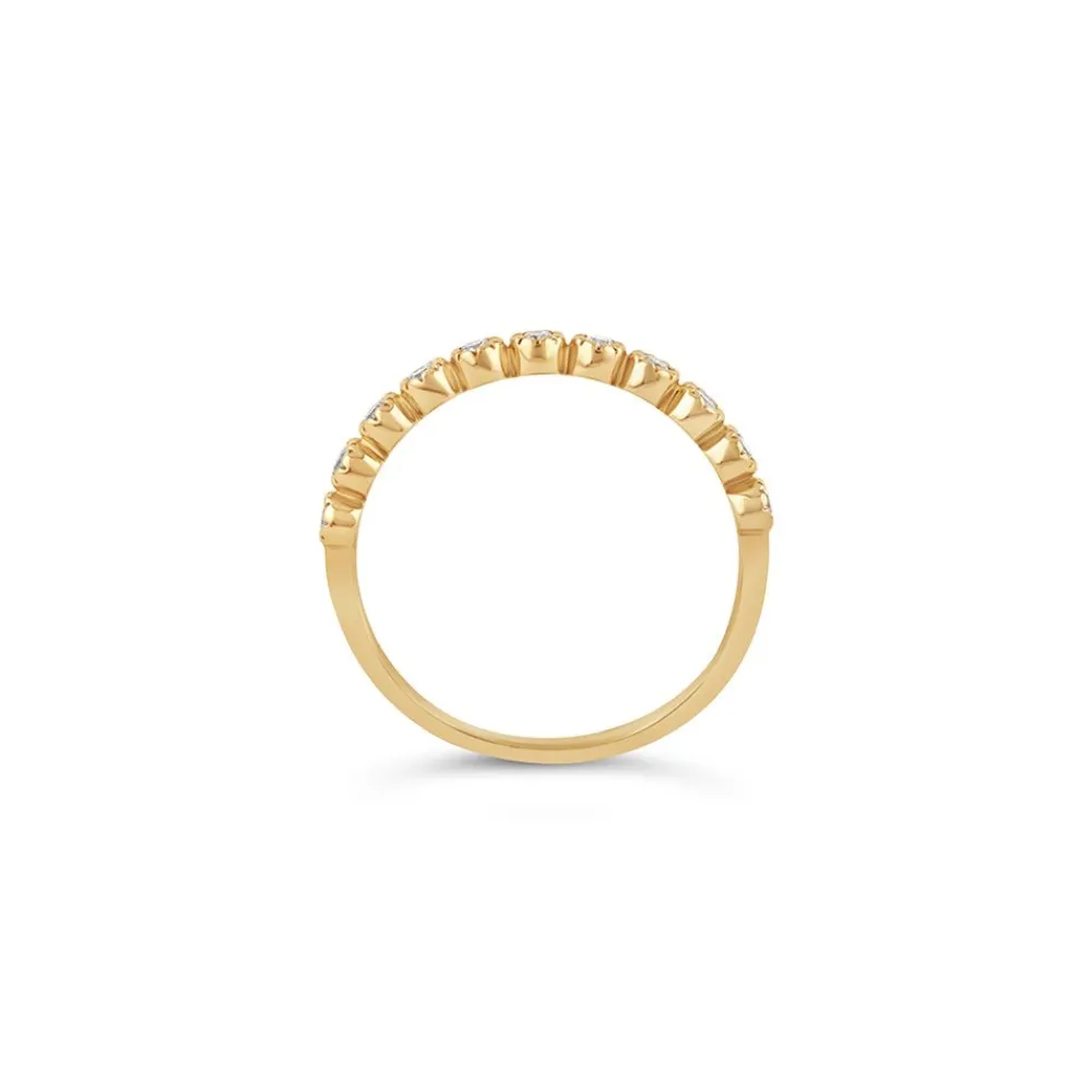 Dinny Hall 14K Diamond Forget Me Not Half Eternity Ring
