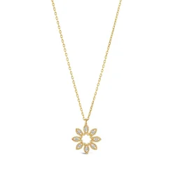 Dinny Hall 14K Diamond Jasmine Flower Pendant