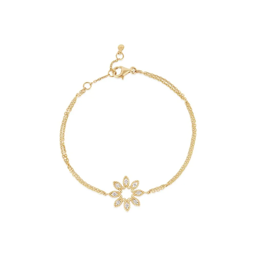 Dinny Hall 14K Diamond Jasmine Flower Wristlet