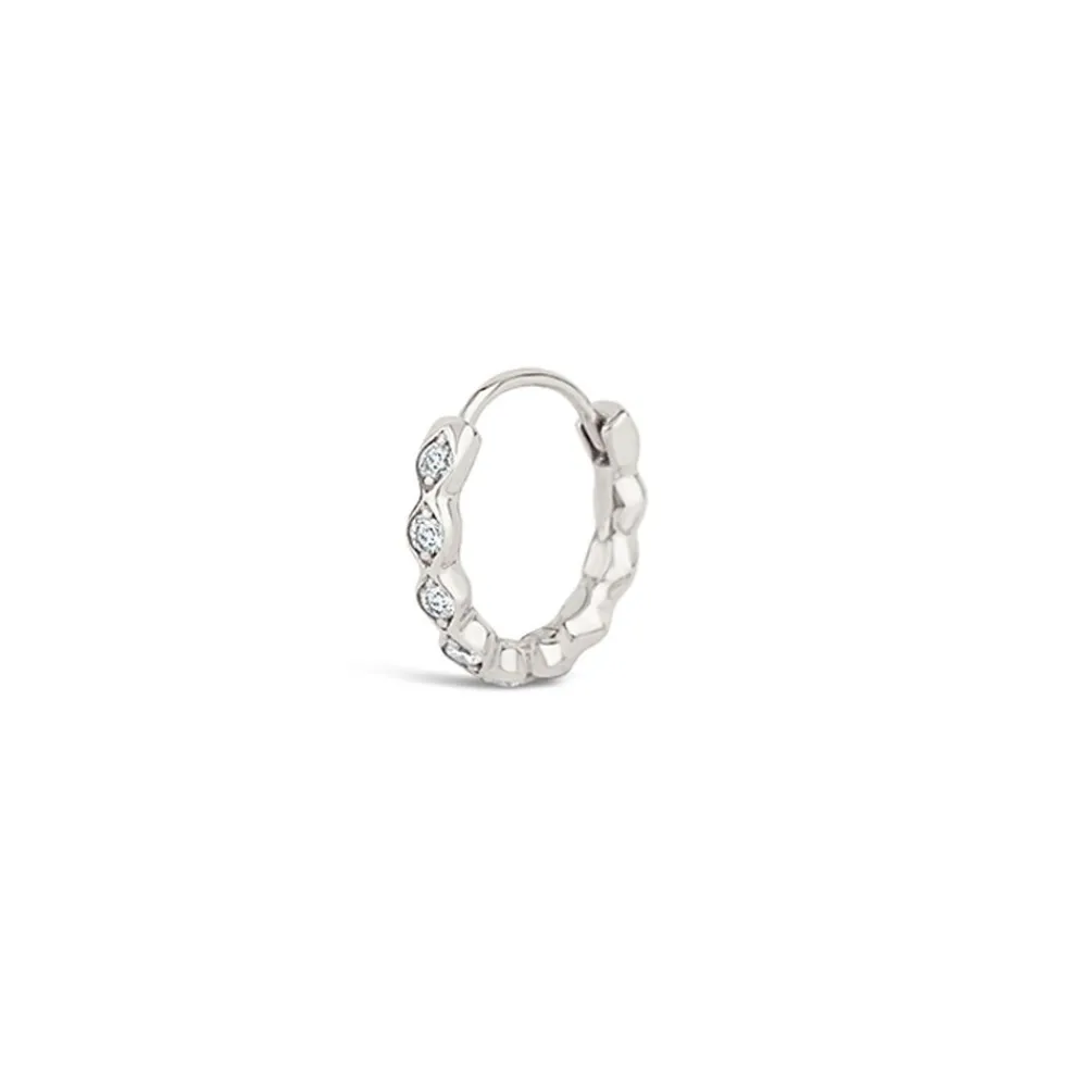 Dinny Hall 14K Diamond Rosemary Single Huggie Hoop