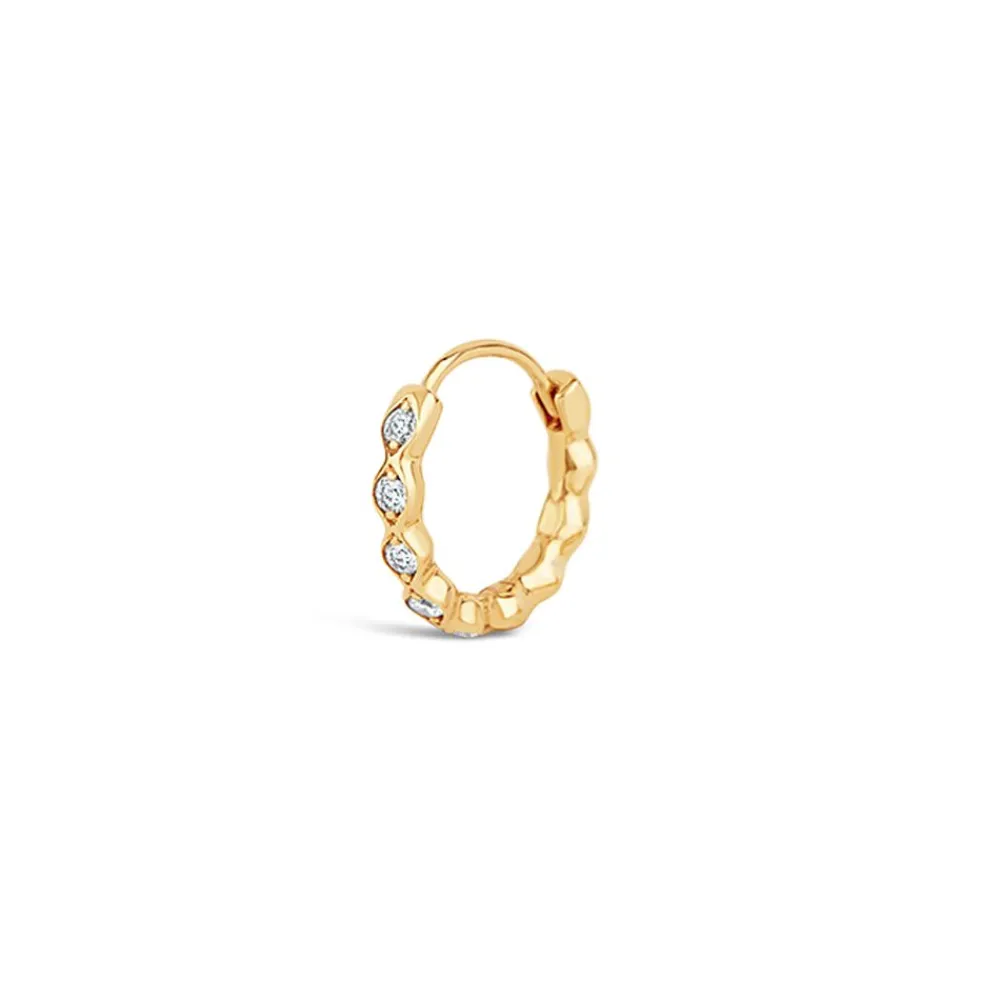 Dinny Hall 14K Diamond Rosemary Single Huggie Hoop