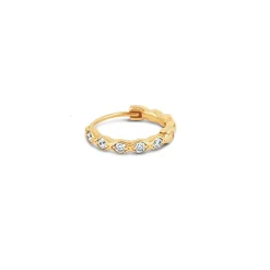 Dinny Hall 14K Diamond Rosemary Single Huggie Hoop