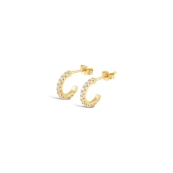 Dinny Hall 14K Diamond Rosie Mini Hoops