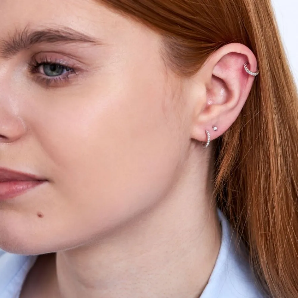 Dinny Hall 14K Diamond Rosie Mini Hoops