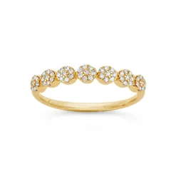 Dinny Hall 14K Fine Starflower Diamond Half Eternity Ring