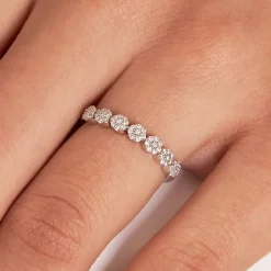 Dinny Hall 14K Fine Starflower Diamond Half Eternity Ring