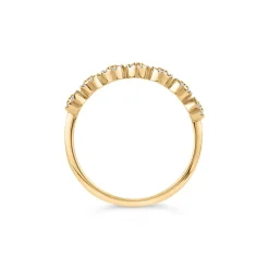 Dinny Hall 14K Fine Starflower Diamond Half Eternity Ring