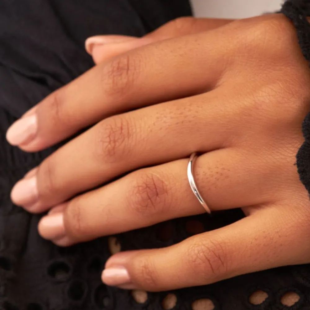 Dinny Hall 18K Gold Curved Court Wedding Band