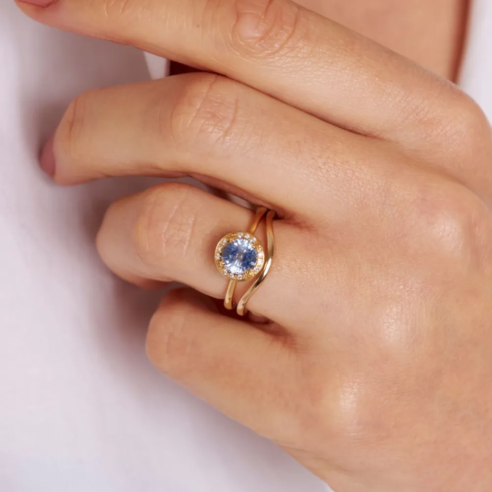 Dinny Hall 18K Gold Curved Court Wedding Band