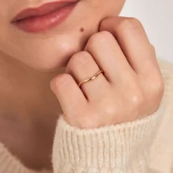 Dinny Hall 18K Gold Deep Curved Court Wedding Band
