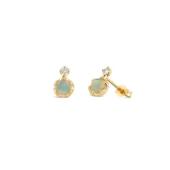 Dinny Hall 14K Gold Double Opal & Diamond Studs