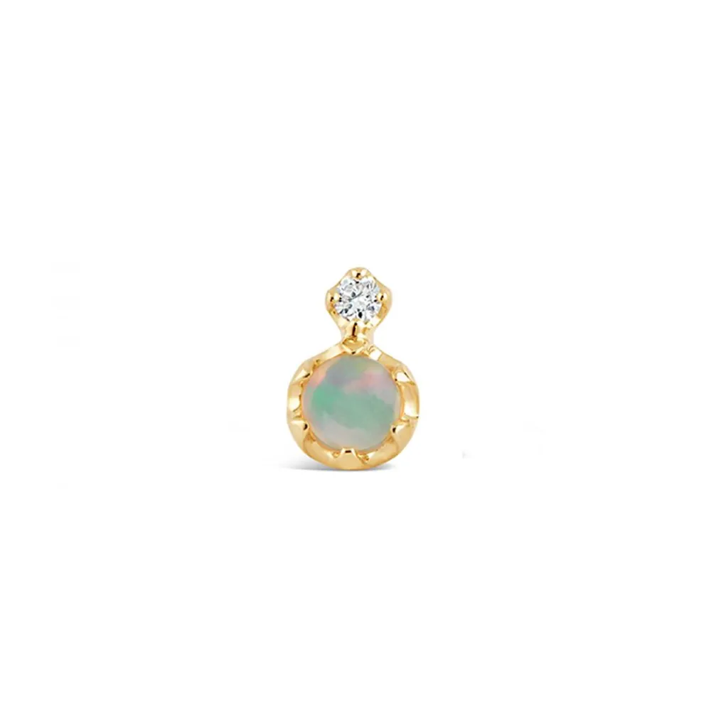 Dinny Hall 14K Gold Double Opal & Diamond Single Stud
