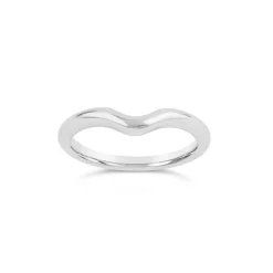 Dinny Hall 18K Gold Lily Solitaire Curve Wedding Band