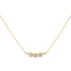 Dinny Hall 14K Gold Opal & Diamond Scoop Necklace