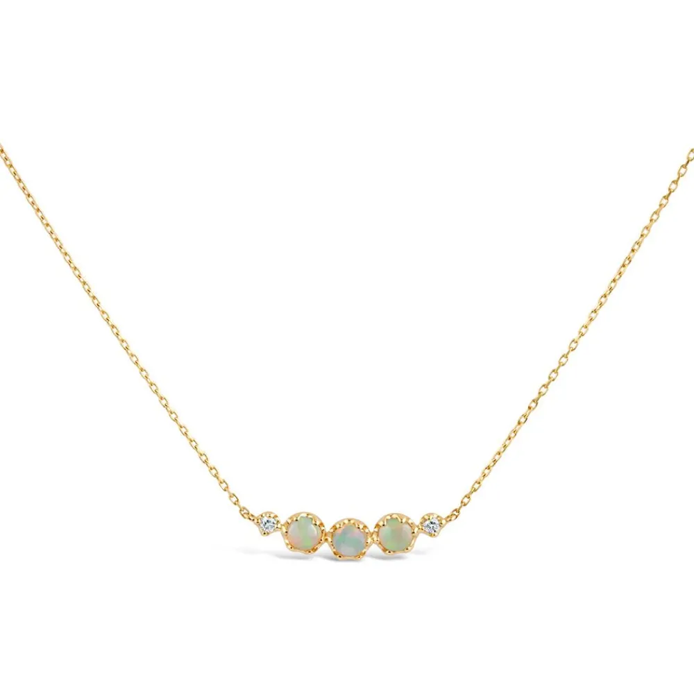 Dinny Hall 14K Gold Opal & Diamond Scoop Necklace