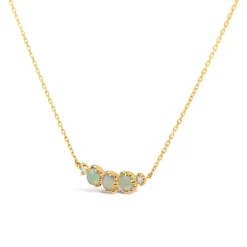 Dinny Hall 14K Gold Opal & Diamond Scoop Necklace