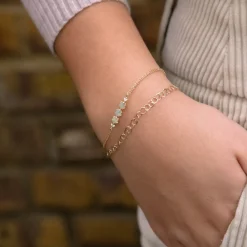 Dinny Hall 14K Gold Opal & Diamond Wristlet