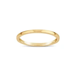 Dinny Hall 18K Gold Skinny Flat Wedding Band