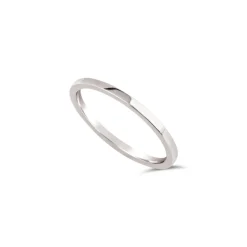 Dinny Hall 18K Gold Skinny Flat Wedding Band