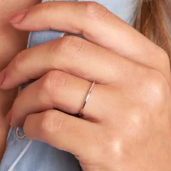 Dinny Hall 18K Gold Skinny Flat Wedding Band