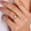 Dinny Hall 18K Gold Tapering Curve Three Wedding Band