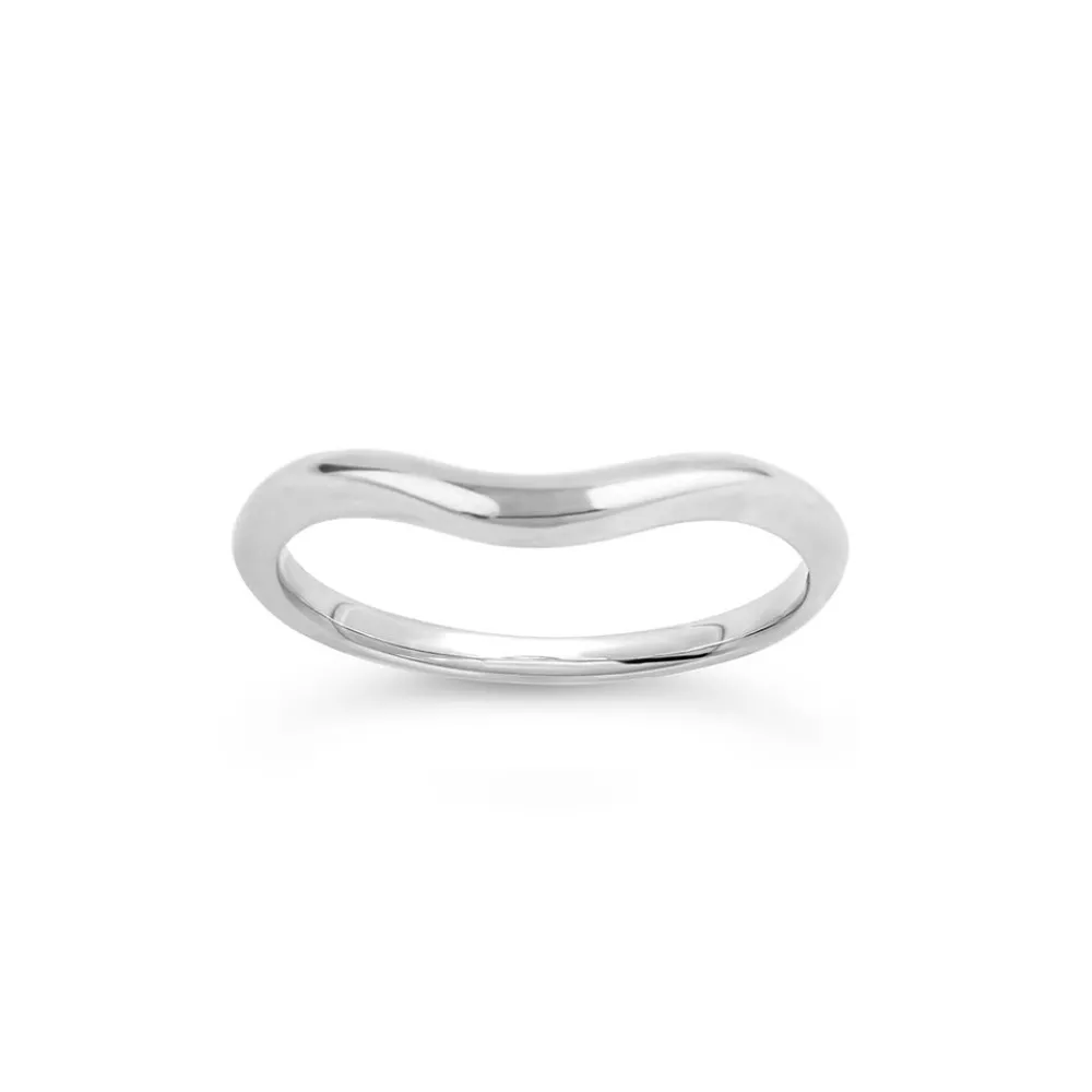 Dinny Hall 18K Gold Tapering Curve Three Wedding Band