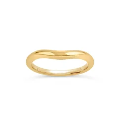 Dinny Hall 18K Gold Tapering Curve Two Wedding Band