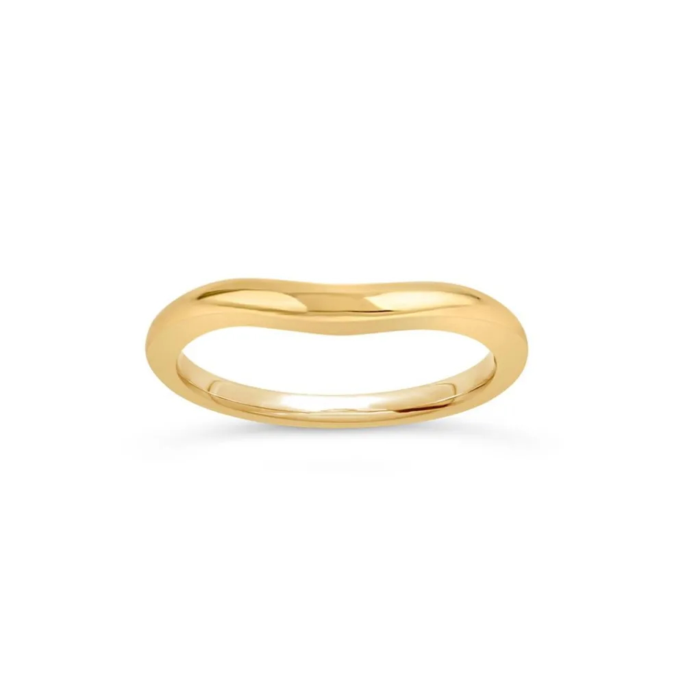 Dinny Hall 18K Gold Tapering Curve Two Wedding Band
